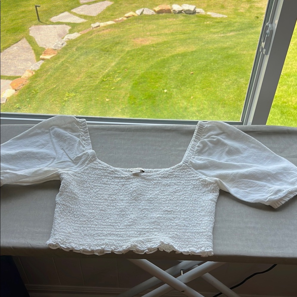 American Eagle White Crop Top